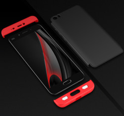Xiaomi Mi 5 Kılıf Zore Ays Kapak Siyah-Kırmızı