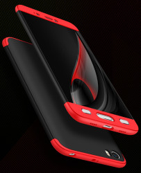 Xiaomi Mi 5s Kılıf Zore Ays Kapak Siyah-Kırmızı