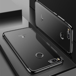 Xiaomi Mi 5x Kılıf Zore Dört Köşeli Lazer Silikon Kapak Siyah