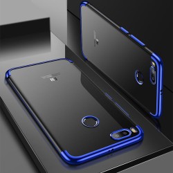 Xiaomi Mi 5x Kılıf Zore Dört Köşeli Lazer Silikon Kapak Mavi