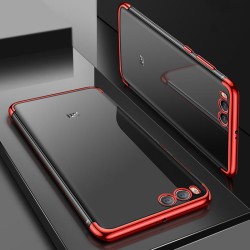 Xiaomi Mi 6 Kılıf Zore Dört Köşeli Lazer Silikon Kapak Kırmızı
