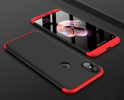 Xiaomi Mi 6X Kılıf Zore Ays Kapak Siyah-Kırmızı