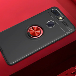 Xiaomi Mi 8 Lite Kılıf Zore Ravel Silikon Kapak Siyah-Kırmızı