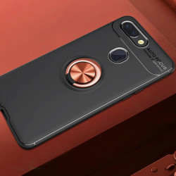 Xiaomi Mi 8 Lite Kılıf Zore Ravel Silikon Kapak Siyah-Rose Gold