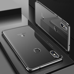 Xiaomi Mi 8 SE Kılıf Zore Dört Köşeli Lazer Silikon Kapak Siyah