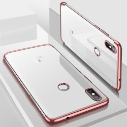 Xiaomi Mi 8 SE Kılıf Zore Dört Köşeli Lazer Silikon Kapak Rose Gold