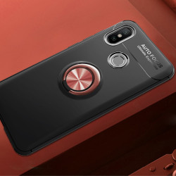 Xiaomi Mi 8 Kılıf Zore Ravel Silikon Kapak Siyah-Rose Gold