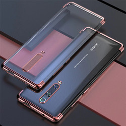 Xiaomi Mi 9T Case Zore Dört Köşeli Lazer Silicon Cover Rose Gold