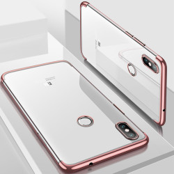 Xiaomi Mi A2 Lite Kılıf Zore Dört Köşeli Lazer Silikon Kapak Rose Gold