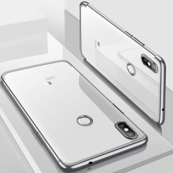 Xiaomi Mi A2 Lite Kılıf Zore Dört Köşeli Lazer Silikon Kapak Gri