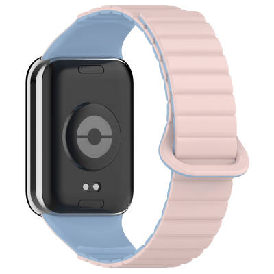 Xiaomi Mi Band 8 Pro Silicone Band Zore KRD-105 Strap Pembe-Mavi