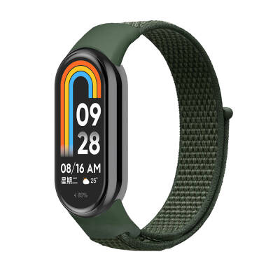 Xiaomi Mi Band 8 Zore KRD-03 Hasır Kordon Yeşil