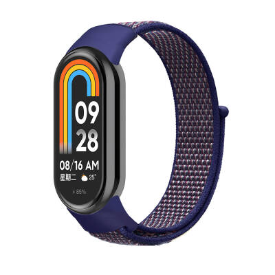 Xiaomi Mi Band 8 Zore KRD-03 Hasır Kordon Midnight Blue