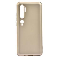 Xiaomi Mi Note 10 Kılıf Zore Premier Silikon Kapak Gold