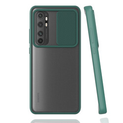 Xiaomi Mi Note 10 Lite Case Zore Lensi Cover Dark Green