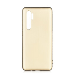 Xiaomi Mi Note 10 Lite Case Zore Premier Silicon Cover Gold