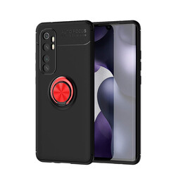 Xiaomi Mi Note 10 Lite Case Zore Ravel Silicon Cover Black-Red