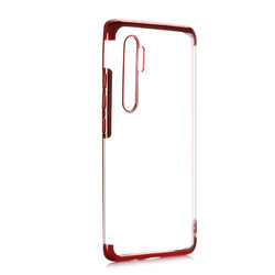 Xiaomi Mi Note 10 Lite Case Zore Dört Köşeli Lazer Silicon Cover Red
