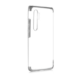 Xiaomi Mi Note 10 Lite Case Zore Dört Köşeli Lazer Silicon Cover Grey