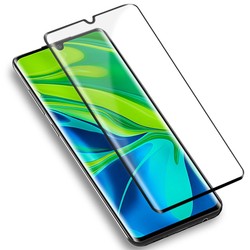 Xiaomi Mi Note 10 Zore Short Glass Screen Protector Black