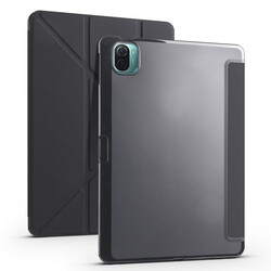 Xiaomi Mi Pad 5 Case Zore Tri Folding Smart With Pen Stand Case Black