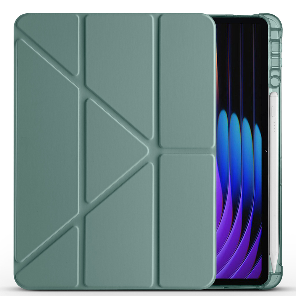 Xiaomi Pad 7 Pro Case Zore Tri Folding Stand Case with Pen Compartment - 9