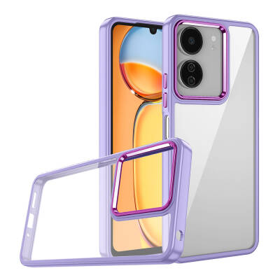 Xiaomi Poco C65 Case Zore Flora Cover Lila