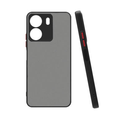 Xiaomi Poco C65 Case Zore Hux Cover Black