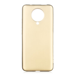 Xiaomi Poco F2 Pro Kılıf Zore Premier Silikon Kapak Gold