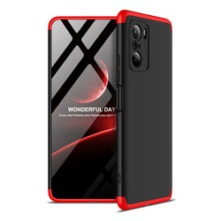 Xiaomi Poco F3 Kılıf Zore Ays Kapak Siyah-Kırmızı