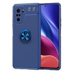 Xiaomi Poco F3 Kılıf Zore Ravel Silikon Kapak Mavi
