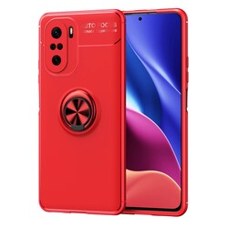 Xiaomi Poco F3 Kılıf Zore Ravel Silikon Kapak Kırmızı