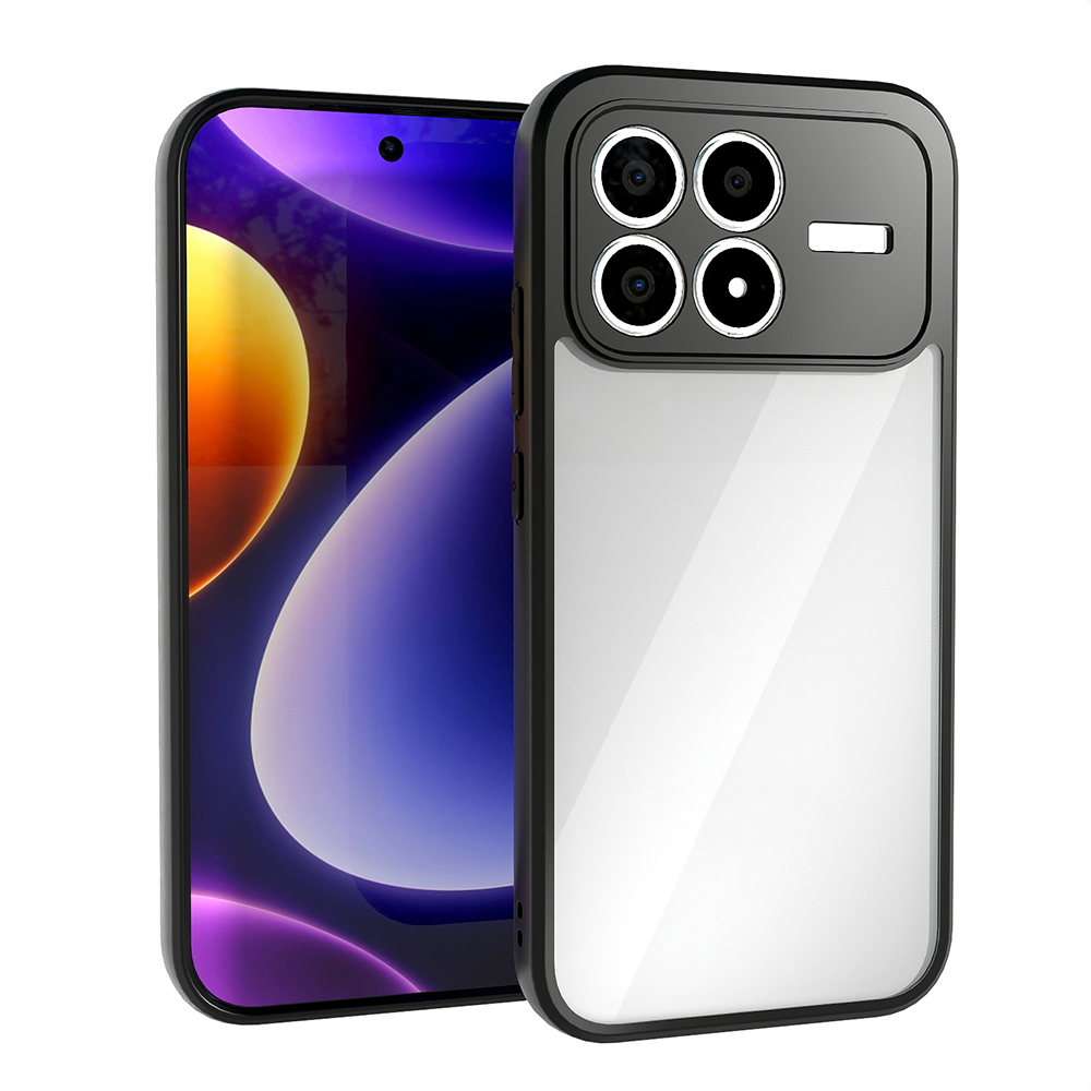 Xiaomi Poco F8 Pro Kılıf Kamera Korumalı Şeffaf Arka Yüzey Zore New Roll Kapak - 1