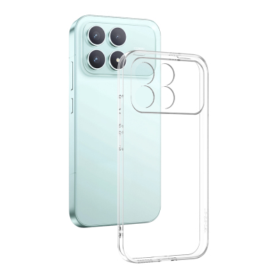 Xiaomi Poco F8 Pro Kılıf Zore Süper Silikon Kapak Şeffaf