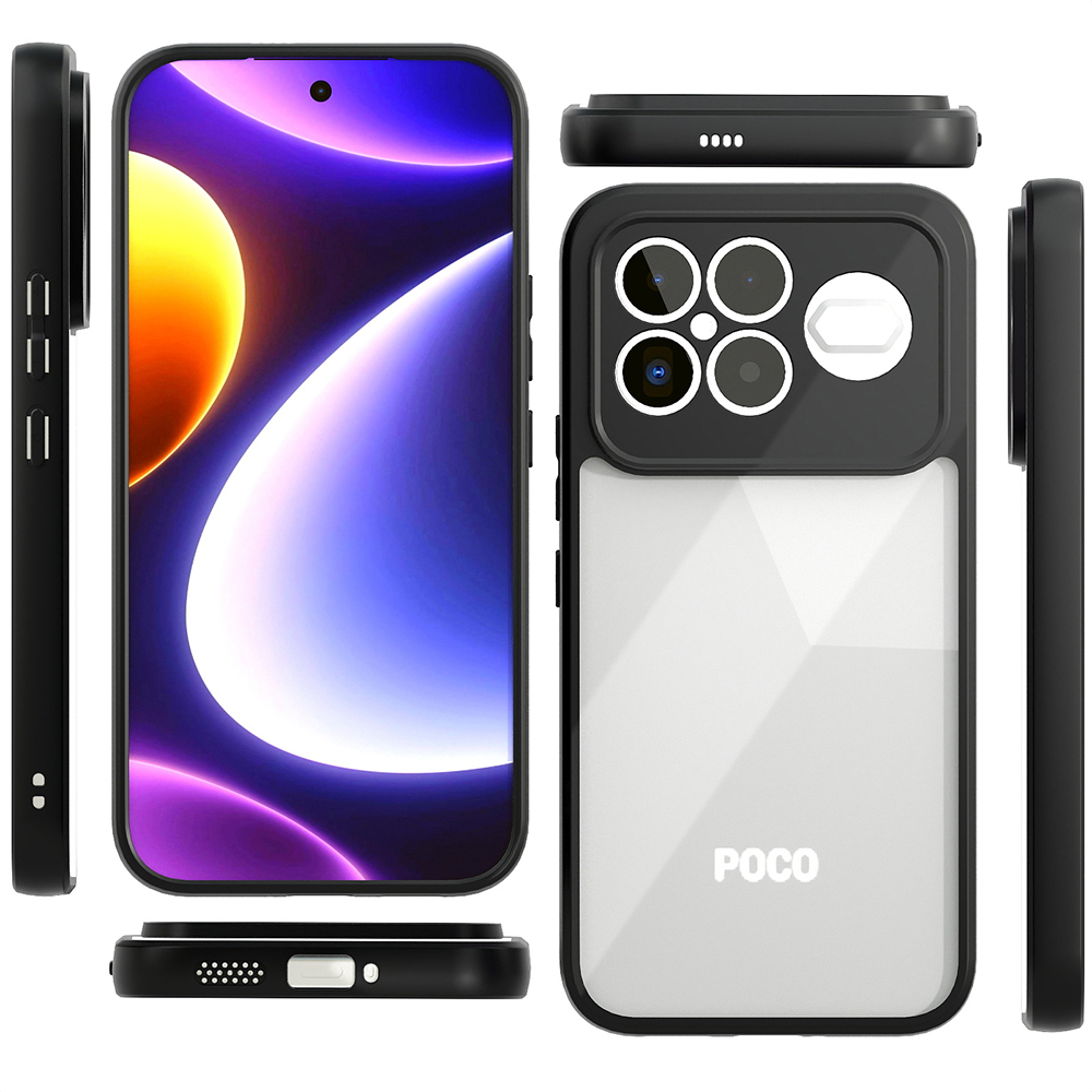 Xiaomi Poco F8 Ultra Kılıf Kamera Korumalı Şeffaf Arka Yüzey Zore New Roll Kapak - 9
