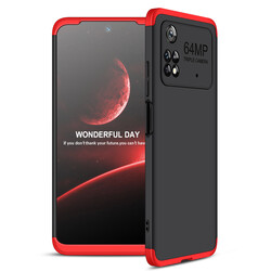 Xiaomi Poco M4 Pro 4G Case Zore Ays Cover Black-Red