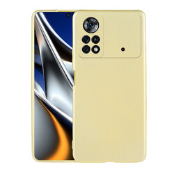 Xiaomi Poco M4 Pro 4G Case Zore Premier Silicon Cover Gold