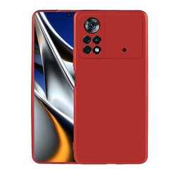 Xiaomi Poco M4 Pro 4G Kılıf Zore Premier Silikon Kapak Kırmızı