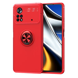 Xiaomi Poco M4 Pro 4G Kılıf Zore Ravel Silikon Kapak Kırmızı