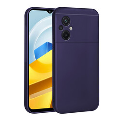 Xiaomi Poco M5 Case Zore Premier Silicon Cover Navy blue