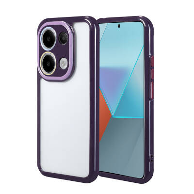 Xiaomi Poco M6 Pro 4G Case Camera Protected Colorful Edge Frame Design Zore Vitamin Cover Derin Mor