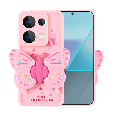 Xiaomi Poco M6 Pro 4G Case Camera Protected Figure Designed Zore Cover Light Pink