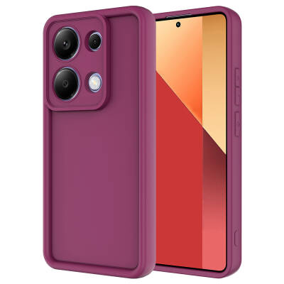 Xiaomi Poco M6 Pro 4G Case Camera Protected Zore Ananas Cover Plum