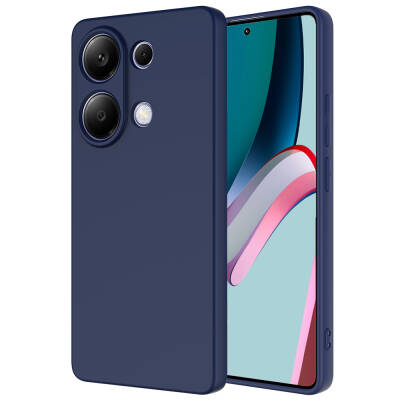 Xiaomi Poco M6 Pro 4G Case Zore Mara Lansman Cover Navy blue