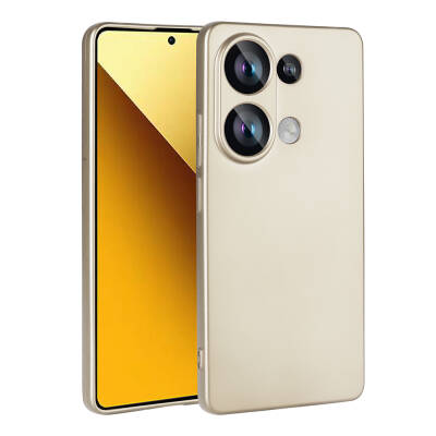 Xiaomi Poco M6 Pro 4G Kılıf Zore Premier Silikon Kapak Gold