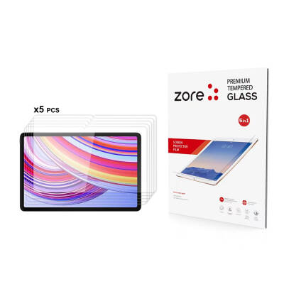 Xiaomi Poco Pad Zore 5in1 Tablet Tempered Glass Screen Protector Şeffaf