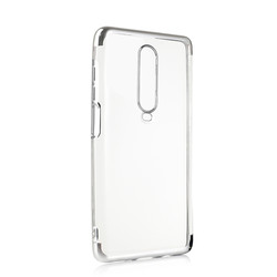 Xiaomi Poco X2 Case Zore Dört Köşeli Lazer Silicon Cover Grey