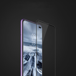 Xiaomi Poco X2 Zore Kenarları Kırılmaya Dayanıklı Cam Ekran Koruyucu Siyah