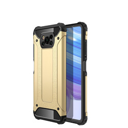 Xiaomi Poco X3 Case Zore Crash Silicon Cover Gold