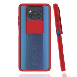 Xiaomi Poco X3 Case Zore Lensi Cover Red